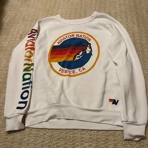 white venice california aviator nation crewneck size m
